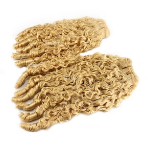 Extensions de cheveux humains vierges, bouclés naturels, blonds 613, volume ajouté, cheveux humains vierges birmans, cheveux humains réels, Remy vietnamien brut - Product Image 5