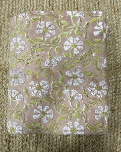 Tela de Algodón Artesanal con Estampado a Mano, Diseños Naturales Indios, Vestidos Ligeros para Niños, 110 GSM, Decoración para Cortinas y Bolsos - Product Image 6
