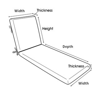 Wholesale Navy Blue Outdoor <strong>Long</strong> Beach Chair Seat <strong>Cushion</strong> - Product Image 5