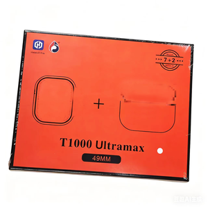 공장 품질 7 in 1 스마트 시계 T1000 울트라 최대 심박수 피트니스 모니터 스마트 밴드 T1000 이어 버드 시계 - Product Image 1