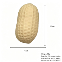 Jouet Squishy en forme de bloc de construction cacahuète, à rebond lent, réaliste, sensoriel alimentaire, anti-stress, unisexe, à partir de 14 ans
