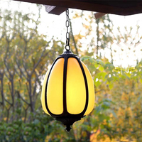 Lustre mural LED étanche IP65 de style nordique en forme de citrouille pour couloir, balcon, villa, jardin, cour extérieure