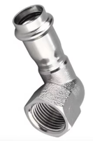 Raccord à sertir SS304/SS316L 90° °   Raccord coudé à filetage femelle pour tuyau