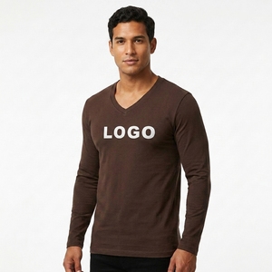 <span class=keywords><strong>T</strong></span>-<span class=keywords><strong>shirt</strong></span> à manches longues pour homme, col en V, motif uni, tissu <span class=keywords><strong>côtelé</strong></span>, <span class=keywords><strong>t</strong></span>-<span class=keywords><strong>shirt</strong></span> thermique uni décontracté - Product Image 1