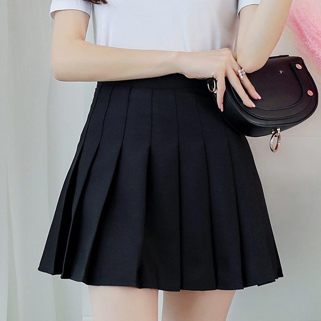 Falda plisada de cintura alta para mujer y niña, minifaldas informales Kawaii de corte en A para primavera, verano y otoño, uniforme escolar japonés, 2021