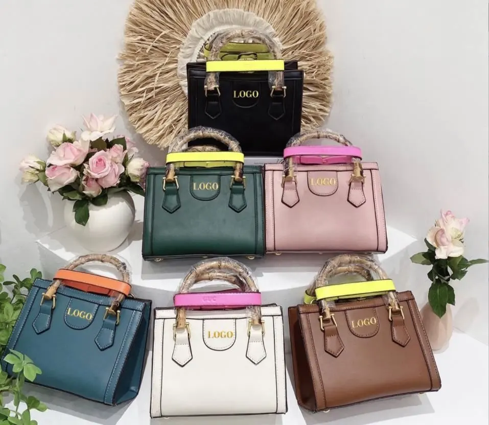 2022 High Quality Wholesale Fashion Bamboo Handle Tote Purses Handbags Ladies Crossbody Bag Luxury G Brand Handbags For Women
