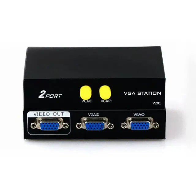 2 in 1 out VGA SVGA 2 Port Sharing Switch Select Box for LCD PC TV Monitor Video