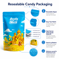 Pochette d'emballage alimentaire souple personnalisée mate imprimée avec fermeture éclair refermable, qualité alimentaire, OEM ODM