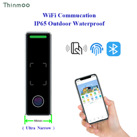 Système de contrôle d'accès étanche avec lecteur d'empreintes digitales, RFID, WiFi, Bluetooth, application mobile, serrure de porte à distance, lecteur métallique Thinmoo M237-WF