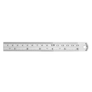 Règle de 15cm Règle en acier inoxydable personnalisée Règle en acier pour dessin de bureau professionnel - Product Image 3