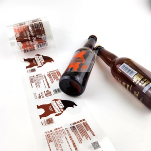Wholesale Factory Customized Transparent Waterproof Label Wine Water Bottle Self-Adhesive Sticker <b>Red</b> Wine Bottle Label - Product Image 6