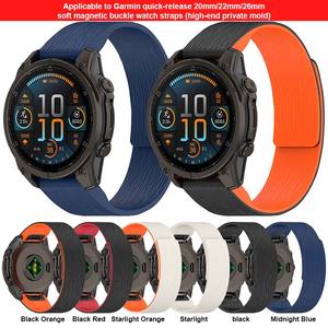 Forwelleny 20 22 26mm moda árbol-patrón suave silicona magnética correa de <span class=keywords><strong>reloj</strong></span> para <span class=keywords><strong>Gamin</strong></span> Series Fenix5 6X 7 8 Pro Accesorios - Product Image 2