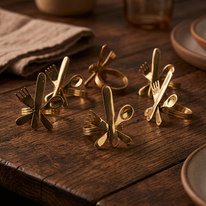<b>Butterfly</b> Shape Brass Napkin Rings 4.5cm Modern Design Wedding <b>Table</b> Decoration Durable - Product Image 3