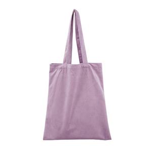 Sac fourre-tout en velours en gros 34x39cm, grand sac cadeau élégant, sac de courses réutilisable uni pour filles, sac à main - Product Image 4