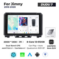 MEKEDE DUDU7 Écran QLED 2K pour Suzuki Jimny 2018-2020, Navigation GPS Auto Android CarPlay avec Caméra 360 et Processeur 8 Cœurs