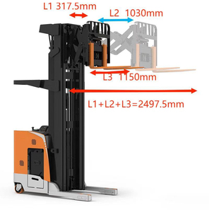 Nuevo diseño 1,5 T 1500kgs eléctrico doble tijera profunda alcance camión elevador de batería apilador 8M carretillas elevadoras sentado tipo SR Sunrise - Product Image 5