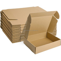 Boîte pliante en carton ondulé en papier kraft, boîte d'emballage personnalisée, boîte à rabat en papier kraft, papier kraft