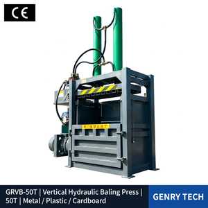 Presse à balles hydraulique verticale robuste 50 tonnes pour ferraille, plastique et carton, certifiée CE, poids 3000 kg - Product Image 1