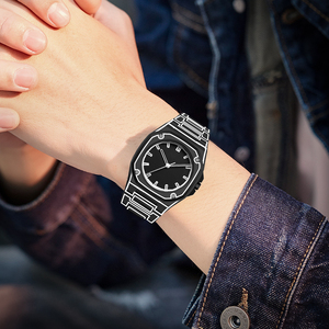 Personalized OEM ODM <b>Watch</b> Custom Fashion Brand Simple Casual Business Polycarbonate Square Black <b>Arabic</b> Quartz <b>Watch</b> for Men - Product Image 6