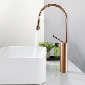 Modern Upgraded Brass Faucet, Round Gold Rotatable Outlet Pipe, Basin Faucet, Hot and Cold Basin Mixer - Product Image 1
