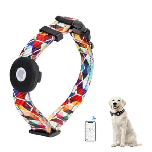 Reflective AirTag Dog Collar,Padded for Apple Air Tag Adjustable Dog Collar  with AirTag Holder Case for Heavy Duty Small Medium Large Dogs 