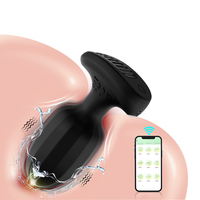 Plug anal pour hommes rechargeable, 9 fréquences de vibration, télécommande sans fil via application, étanche, en silicone, jouet de stimulation de la prostate