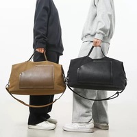 Sacs de voyage en toile vintage pour hommes, de haute qualité, respirants, avec fermeture à cordon, poignée supérieure et bandoulière, pour le sport
