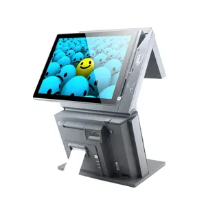 Großhandel 15-Zoll-Point-of-Sales-Shop-Touchscreen Kassenregistermaschine Win 10 Einzelhandel All-In-One-Pos-Systeme mit Drucker