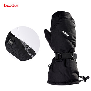 Baodun Ski <b>Gloves</b> Full Finger Red And Black Waterproof <b>Warm</b> For Downhill Skiing Unisex Outdoor Winter Use - Product Image 3