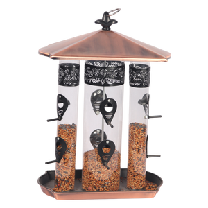 Подвесная металлическая Тройная трубчатая подвесная кормушка для птиц для смешанных семян - Product Image 6