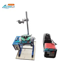 220V Waktu Rotasi Turntable 50Kg Welding Positioner dengan Chuck 200 Mm dan Pedal Kaki