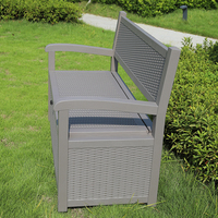 Banc de rangement extérieur pour meubles de jardin avec coussin