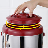 Dispenser Jus Dingin Self-Service 8L Mesin Minuman Komersial Menara Minuman Dingin Stainless Steel untuk Bar dan Pesta
