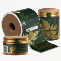 Etiquette personnalisée en feuille d'or Etiquettes en papier texturé à impression numérique avec autocollants pour couvercle de goulot pour emballage de bouteille Mason Canning Jar