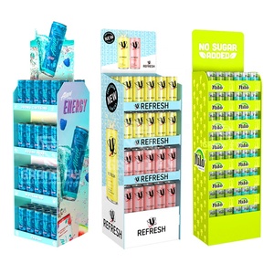 Tùy chỉnh đồ uống hiển thị đứng tông Tầng Kệ cho đóng hộp đồ uống năng lượng & cà phê thùng carton hiển thị đứng - Product Image 2
