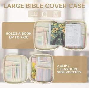 Étui de <span class=keywords><strong>Bible</strong></span> en velours côtelé personnalisé avec fermeture éclair et poignée, accessoires pour l'étude de la <span class=keywords><strong>Bible</strong></span>, cadeaux chrétiens pour femmes - Product Image 5