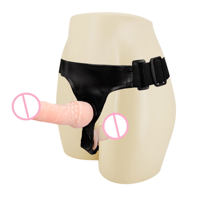Removable Wearable Double Strap On Dildo for Women - Realistic Skin Color,  Adjustable, Eco-Friendly Female Sex Toys