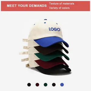 Contrast Color Baseball Cap Costom Embroidery Logo Dad Cap Hat For Outdoor Sports Sun Protection Visor Hats And Caps