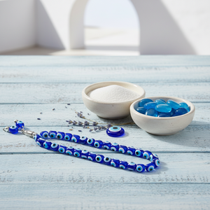 2 X 11 cm Plastic Evil Eyes Rosary Fine <b>Beaded</b> <b>Bracelets</b> - Product Image 3