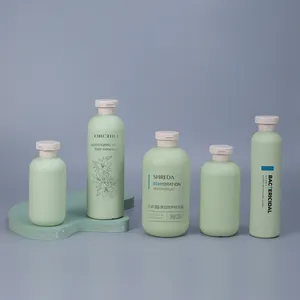 100ml 200ml 300ml 400ml 500ml Flacon de shampooing en plastique HDPE à pompe à capuchon rabattable pour emballage cosmétique