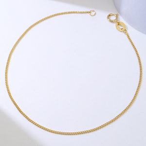Trendy Au585 Real <strong>Gold</strong> <strong>Solid</strong> Pure Link Curb Herringbone Chain <strong>Bangle</strong> 14k <strong>Gold</strong> Bracelets for Women - Product Image 4