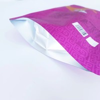 Sachet Doypack alimentaire personnalisé imprimé avec fermeture éclair thermoscellable 3.5 28g 1oz, anti-odeur, à fond plat, en plastique Mylar, pour salades et sushis