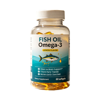 Complément alimentaire en gélules d'huile de poisson oméga 3 DHA et huile de krill, marque privée OEM, pour soutenir l'immunité