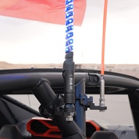 Support universel de fixation pour mât de drapeau tout-terrain pour barres de protection et feux de signalisation de 1,75 à 2 pouces pour UTV et VTT