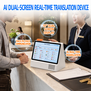 CUHUB <span class=keywords><strong>AI</strong></span> Desk Dual Screen Android Touchscreen IPS 10-Inch Real Time Voice Translation Offline Online Language Translator Machine - Product Image 4