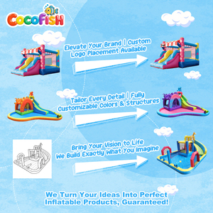 <span class=keywords><strong>Castillo</strong></span> Inflable de Princesa con Tobogán para Fiestas de Cumpleaños de Niñas, Marca Cocofish, de Tela Oxford, para Jardín - Product Image 5