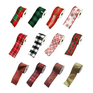 Ruban de noël large avec fil 10cm, toile de Jute, ruban hessien pour emballage de cadeaux, décoration - Product Image 5