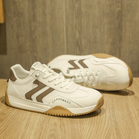 Chaussures décontractées pour hommes à lacets basses en microfibre avec doublure en maille antidérapante respirante rétro Forrest Gump Semelle épaisse en caoutchouc confortable