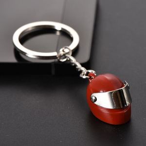 Porte-clés mignon en métal en forme de casque de moto, design stéréo tendance, pour sac de voiture, cadeau, bijou - Product Image 4