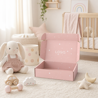 Individuelles Logo Sakura Rosa Sternenhimmel-Versandbox Umweltfreundliche Wellpappe Recycelbare Versandverpackung für Geschenke